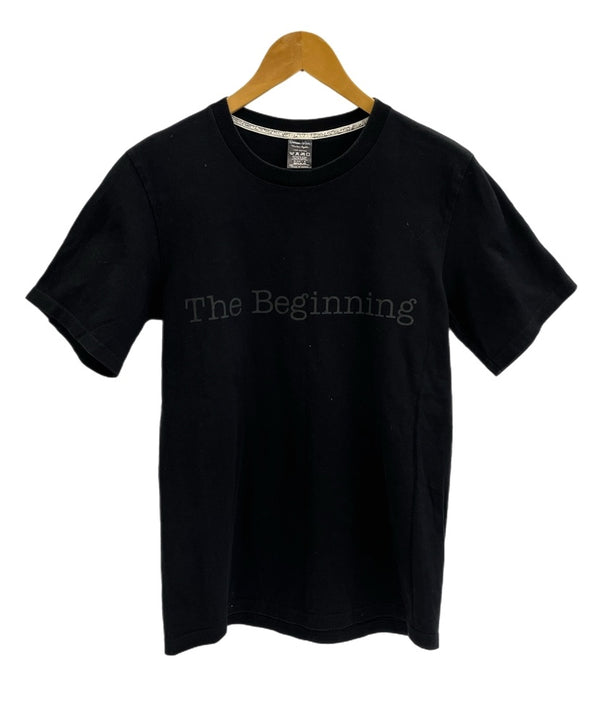 ナンバーナイン NUMBER (N)INE The Biginning 半袖カットソー プリントTシャツ 黒 サイズ2 Tシャツ ブラック 101MT-4162