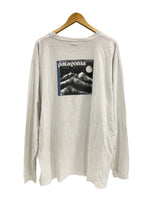 パタゴニア PATAGONIA 90s～ Vintage ヴィンテージ Beneficial T's USA製 グラフィック バックプリント ロングスリーブ 長袖カットソー 白 XL ロンT ホワイト LLサイズ 101MT-4781