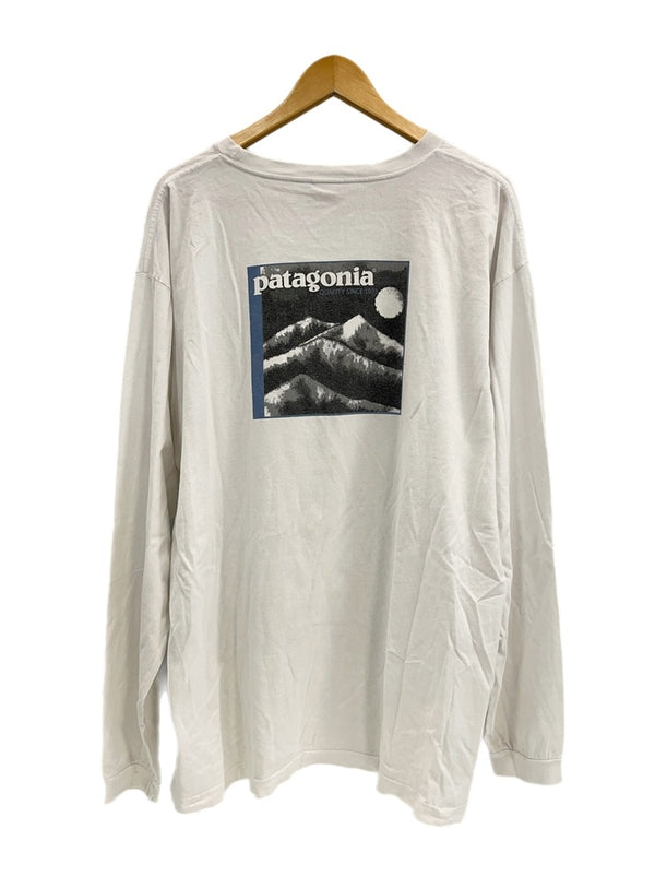 パタゴニア PATAGONIA 90s～ Vintage ヴィンテージ Beneficial T's USA製 グラフィック バックプリント ロングスリーブ 長袖カットソー 白 XL ロンT ホワイト LLサイズ 101MT-4781