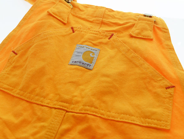 カーハート Carhartt 80s 90s 80's~90's 星タグ ダブルニー USA製 オーバーオール ７FB つなぎ・オーバーオール オレンジ 30×34 103MB-425