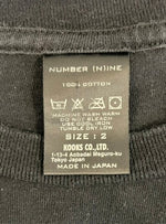 ナンバーナイン NUMBER (N)INE ×Disney ディズニー 復刻キャラクターTシャツ ミッキー 黒 11330456 サイズ2 Tシャツ ブラック 101MT-4638