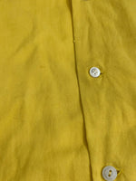ヒルトン HILTON 60's 60年代 黒タグ ボーリングシャツ 開襟 オープンカラーシャツ ループカラー ボックス バイカラー 2トーン  VINTAGE ヴィンテージ 15 1/2 半袖シャツ イエロー Mサイズ 101MT-4726