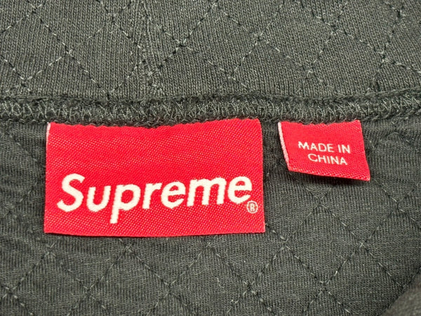 シュプリーム SUPREME 23SS Micro Quilted Hooded Sweatshirt マイクロ キルテッド フーディー スウェット パーカー 黒 パーカ ロゴ ブラック XLサイズ 104MT-1097