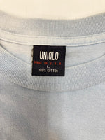 US US古着 UNIQLO オールドユニクロ USA製 MOSAIC ZAFE  Tシャツ ブルー Lサイズ 101MT-2683