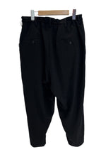 ヨウジ ヤマモト YOHJIYAMAMOTO POUR HOMME プールオム M-Taタキシード タックP タックパンツ 無地 黒 HS-P44-500-1 ボトムスその他 ブラック サイズ2 101MB-597