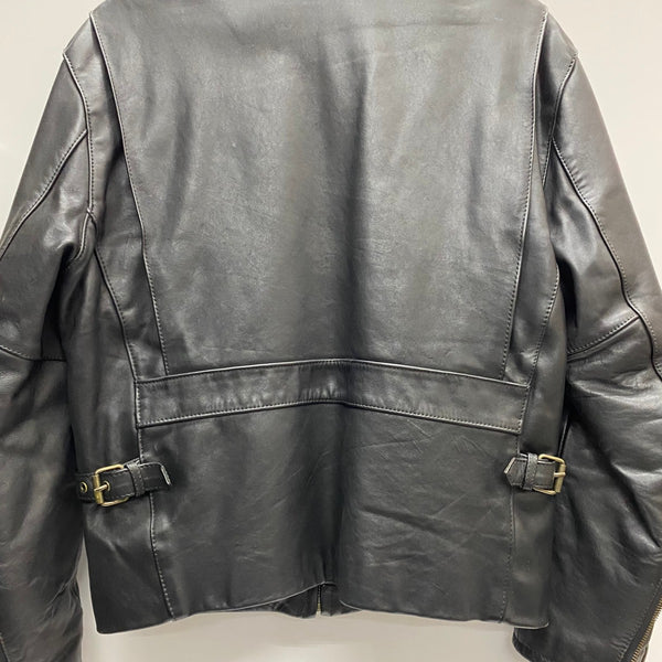 【曜日割引対象外】 ハーレーダビッドソン HARLEY-DAVIDSON シングル ライダースジャケット ジャケット ブラック 38サイズ 201MT-4500 VB