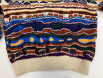 クージー COOGI 80's 80年代 白タグ 旧タグ CUGGI VINTAGE ヴィンテージ 立体ニット 3Dニット セーター クレイジーニット   カーディガン マルチカラー Mサイズ 101MT-5075