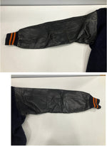 ヴィンテージ vintage 50's 50年代 KING-O-SHEA 襟付き スタジャン バーシティジャケット 袖レザー VARSITY JACKET スタジアム ジャケット ネイビー 101MT-5081