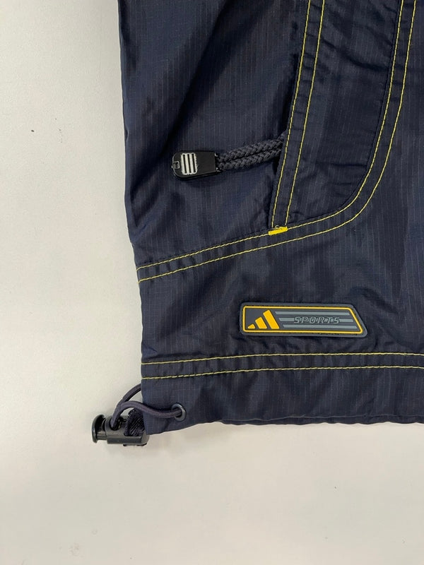 アディダス adidas 90s～ Vintage ヴィンテージ ジップアップ プルオーバー  ジャケット ネイビー Lサイズ 101MT-4577