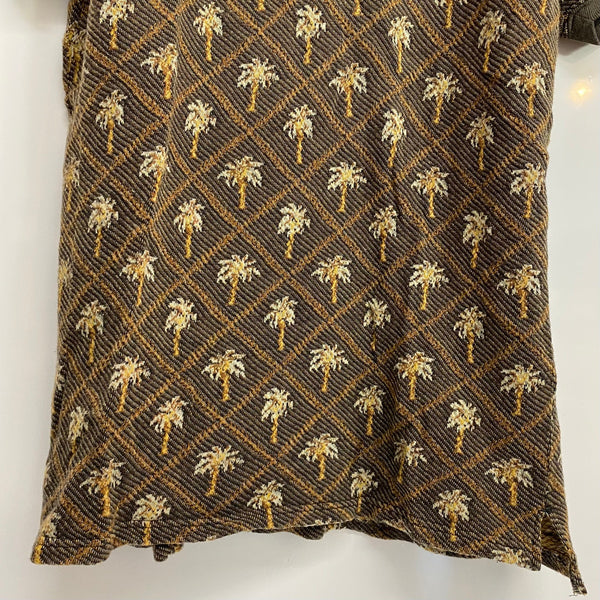 【曜日割引対象外】 キャピタル KAPITAL ヤシの木 総柄 コットン ポロシャツ Tシャツ イエロー 2サイズ 201MT-4408 VB