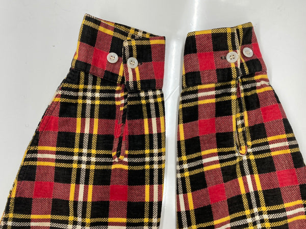 ヴィンテージ vintage 60s 60年代 TOWNCRAFT タウンクラフト オープンカラーシャツ 開襟 プリントネル プリネル  長袖シャツ チェック マルチカラー Lサイズ 104MT-1754