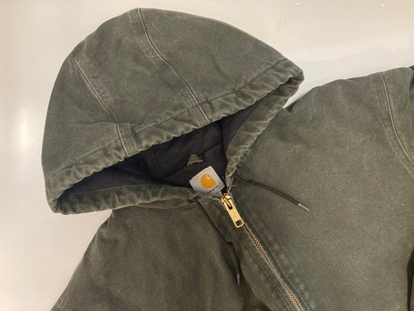 カーハート Carhartt アクティブジャケット ダックジャケット パーカー モスグリーン J130 MOS ジャケット グリーン Lサイズ 101MT-2882