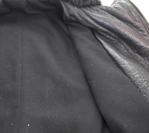 ヴェルサーチ VERSACE 80's シアリングカラー レザージャケット ジャケット ブラック 103MT-3508