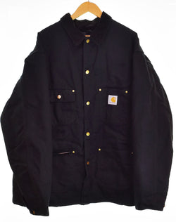 カーハート Carhartt ミシガン チョア コート MICHIGAN CHORE COAT Made in Mexico メキシコ製 ダック カバーオール ブランケット付き  2XL ジャケット ブラック 103MT-3442