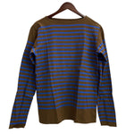 【曜日割引対象外】 キャピタル KAPITAL ボーダー ロンT 長袖カットソー ブラウン Lサイズ 201MT-4127 VB