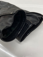 カドヤ KADOYA × Kawasaki LEATHER JACKET レザー ジャケット ライダース セミダブル ダブルジップ アウター 黒 ジャケット 無地 ブラック Lサイズ 104MT-1917