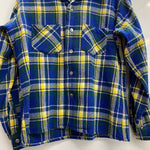 【曜日割引対象外】 ヴィンテージ vintage 40's Manhattan チェックウールシャツ 長袖シャツ ブルー 2サイズ 201MT-4701 VB