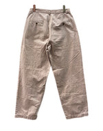 ダブルアールエル RRL 90s TACK CHINO PANTS タック チノ パンツ ジップフライ ワーク トラウザーズ 三ツ星タグ USA製 Ralph Lauren 薄茶 無地 チノパン ベージュ 31×34 104MB-342