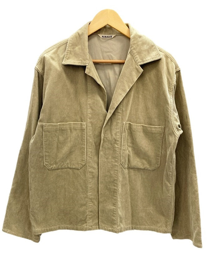 オーラリー AURALEE WASHED CORDUROY SHIRTS JACKET コーデュロイ MADE IN JAPAN ABSS01NC  サイズ 4 ジャケット 無地 グリーン 101MT-2349 | 古着通販のドンドンサガール