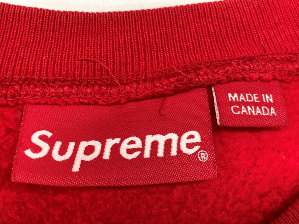 シュプリーム SUPREME REVRSE WEAVE BOX LOGO PULLOVER SWEAT リバースウィーブ ボックスロゴ プルオーバー トレーナー RED 赤  スウェット 刺繍 レッド Mサイズ 104MT-725