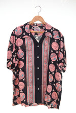 東洋エンタープライズ TOYOENTERPRISE DUKE KAHANAMOKU DUKE'S PALM TREE アロハシャツ ヤシの木 DK38334 ブラック LLサイズ 103MT-2787