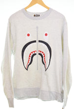 アベイシングエイプ A BATHING APE SHARK CREW NECK スウェット 001SWI301013M 2XL スウェット グレー 3Lサイズ 103MT-3169