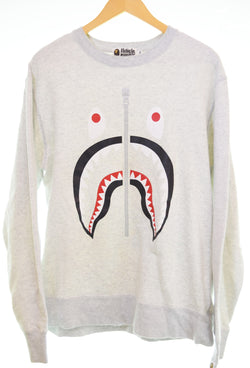 アベイシングエイプ A BATHING APE SHARK CREW NECK スウェット 001SWI301013M 2XL スウェット グレー 3Lサイズ 103MT-3169