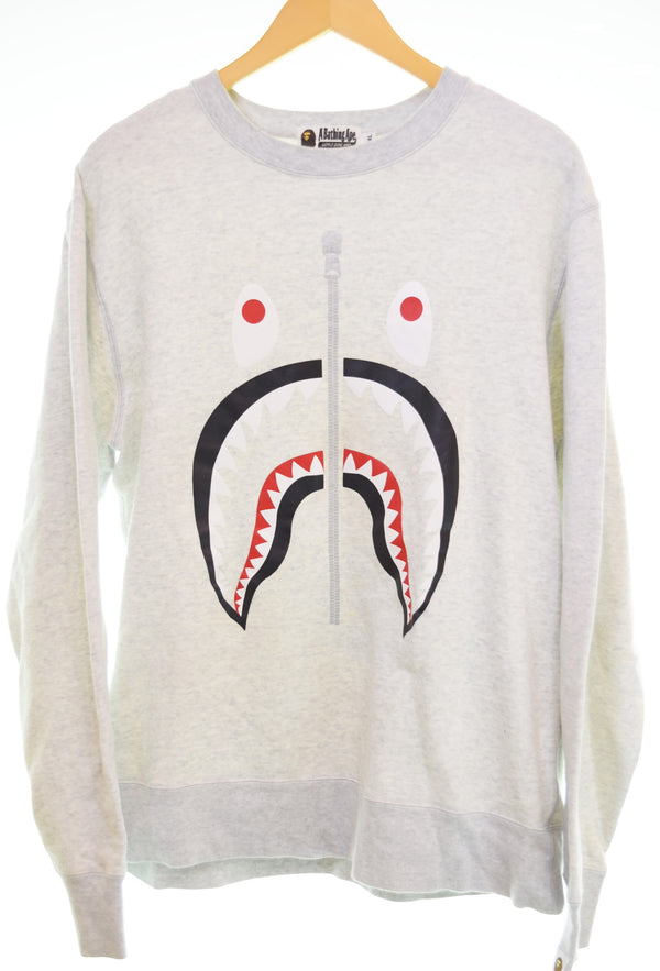 アベイシングエイプ A BATHING APE SHARK CREW NECK スウェット 001SWI301013M 2XL スウェット グレー 3Lサイズ 103MT-3169