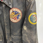 【曜日割引対象外】 アヴィレックス AVIREX A-2 レザー フライトジャケット ジャケット ブラウン 40サイズ 201MT-4518 VB