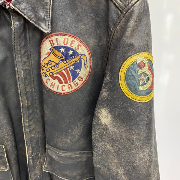 【曜日割引対象外】 アヴィレックス AVIREX A-2 レザー フライトジャケット ジャケット ブラウン 40サイズ 201MT-4518 VB