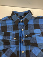 ファイブブラザー FIVE BROTHER 70's~80's 70~80年代 三角タグ ヘビーネルシャツ フランネル ヘビネル ワークシャツ バッファローチェック MADE IN USA アメリカ製 VINTAGE ヴィンテージ XL 長袖シャツ ブルー LLサイズ 101MT-5174