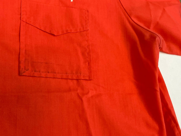 ヴィンテージ vintage 60's~70's 60年代 70年代 Imperial ボウリングシャツ 開襟 オープンカラー ループカラー ボックス 半袖シャツ レッド Lサイズ 101MT-5267