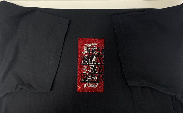 ブラックアイパッチ BlackEyePatch ラインストーン 取扱注意 Tシャツ ブラック Xlサイズ 201MT-4683