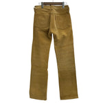 【曜日割引対象外】 リアルマッコイズ JOE McCOY ジョーマッコイ Suede Trousers レザー 305 ボトムスその他 黄色 29×36サイズ 201MB-919 VB