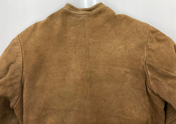 ヴィンテージ vintage 50s 50年代 Albackens スウェード レザージャケット ダブル くるみボタン コルビジェ キルティング スウェーデン 茶  ジャケット 無地 ブラウン 104MT-2240