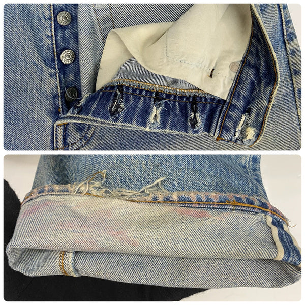 【曜日割引対象外】 リーバイス Levi's 80's 501 赤耳 ボタン裏524 USA製 デニム ブルー W32サイズ 201MB-1037 VB