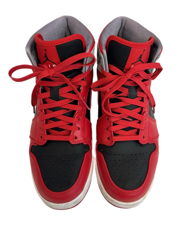 ジョーダン JORDAN Nike Air Jordan 1 Mid Fire Red Cement ナイキ エアジョーダン1 ミッド ファイヤーレッドセメント 554724-603 メンズ靴 スニーカー レッド 27cm 101sh-2117