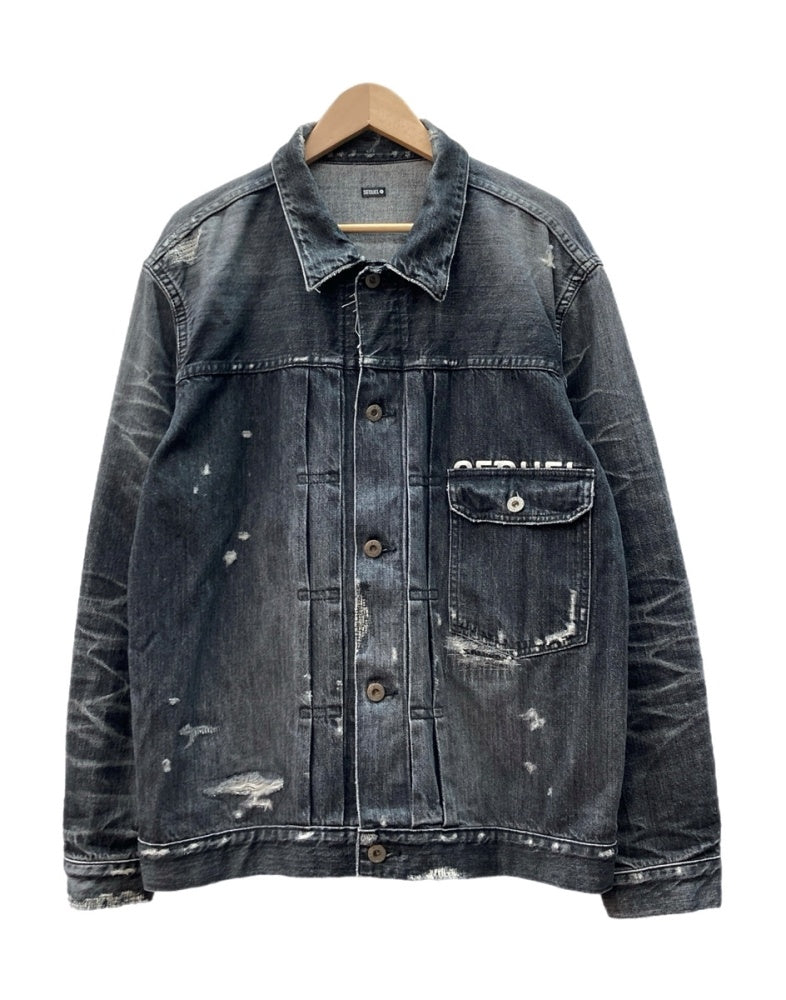 シークエル × フラグメント　デニムジャケット L シークエル SEQUEL × fragment design フラグメント damage denim