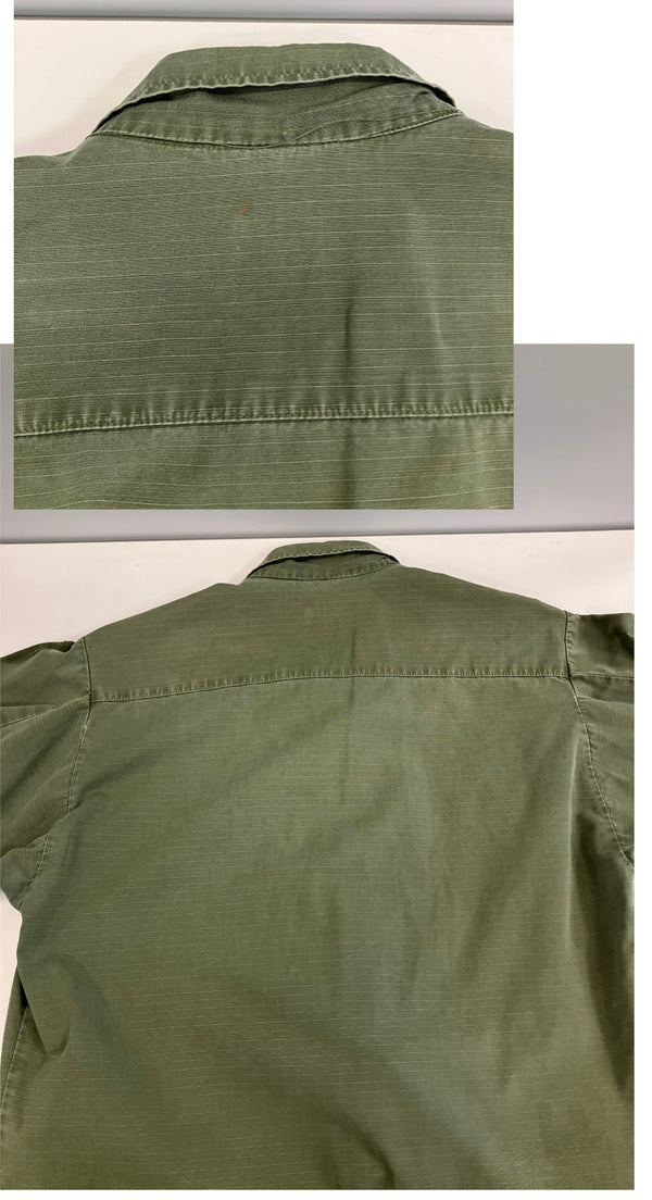 ミリタリー military 60's 60年代 US ARMY 米軍 実物 ジャングルファティーグ ジャケット 5th リップストップ VINTAGE ヴィンテージ  SMALL-REGULA ジャケット カーキ Sサイズ 101MT-4904