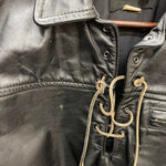 【曜日割引対象外】 ヴィンテージ vintage 70's Taubers レザープルオーバーシャツ ジャケット ブラック 38サイズ 201MT-4460 VB