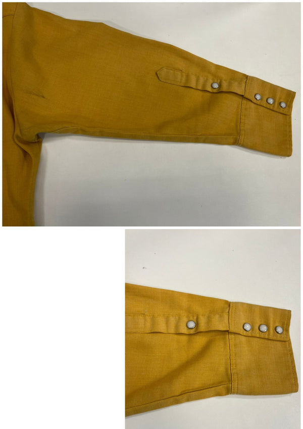 ラングラー Wrangler 60's 60年代 白タグ 刺繍タグ 27MW パールスナップボタン サイレントWステッチ VINTAGE ヴィンテージ ウエスタンシャツ 17 1/2 長袖シャツ イエロー 101MT-4725