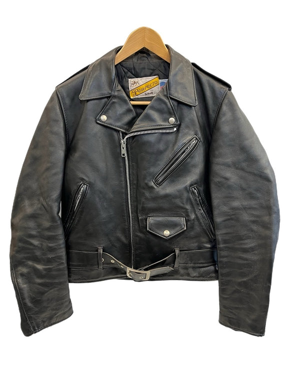 ショット SCHOTT 613 ワンスター 牛タグ ダブルライダース ジャケット USA製 アメリカ製 黒 38 ジャケット ブラック 101MT-4954