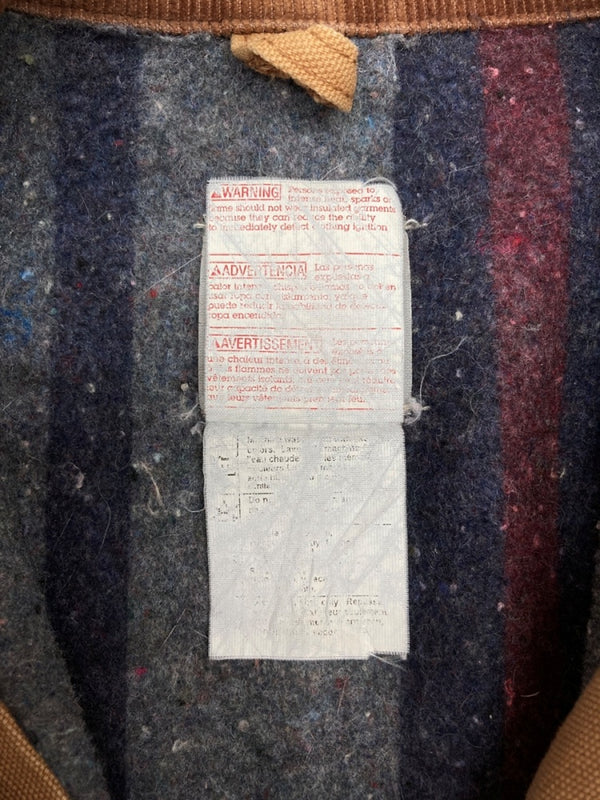 カーハート Carhartt MICHIGAN CHORE COAT ミシガン チョア コート ダック カバーオール 裏ブランケット ボタン アウター ジャケット 薄茶 サイズ 42 ジャケット ロゴ ベージュ 104MT-1958