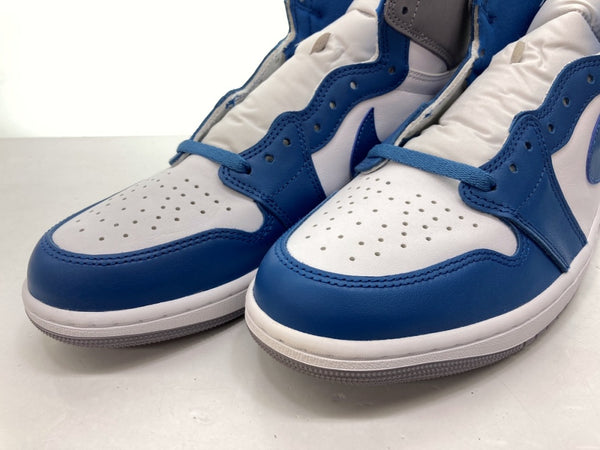 ナイキ NIKE 22年製 AIR JORDAN 1 RETRO HIGH OG TRUE BLUE エア ジョーダン 1 レトロ ハイ トゥルー ブルー AJ1 白 灰色 青 DZ5485-410 メンズ靴 スニーカー ブルー 29cm 104-shoes596