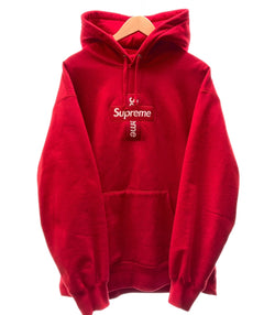 シュプリーム SUPREME 20AW Supreme Cross Box Logo Hooded Sweatshirt クロス ボックスロゴ フーデッド スウェットシャツ 赤 パーカ ロゴ レッド Lサイズ 104MT-35