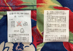 ラルフローレン RalphLauren 90s OPEN COLLAR SHIRT オープン カラー シャツ アロハ ハワイアン 半袖 開襟 紺 半袖シャツ 花・植物 マルチカラー Lサイズ 104MT-1508