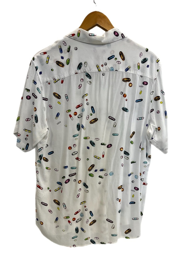 シュプリーム SUPREME Pills Rayon Shirt ピルスレーヨンシャツ 白 半袖シャツ ホワイト Mサイズ 101MT-4478