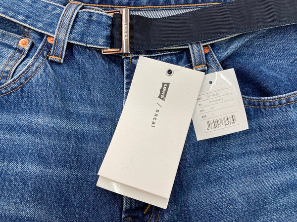 リーバイス Levi's sacai サカイ ウルトラワイド バギージーンズ W32 L32 color.401 無地 25-0962S デニム ブルー サイズ 2 104MB-336