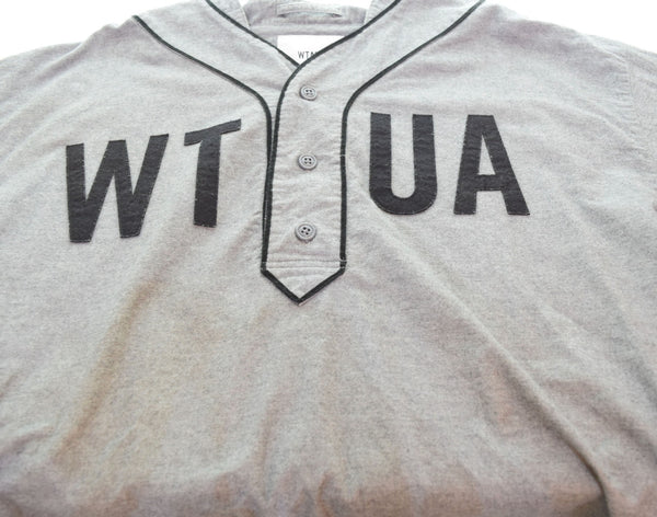 ダブルタップス WTAPS LEAGUE SS SHIRT COTTON OXFORD リーグ ベースボールシャツ 半袖 シャツ 191TQDT-SHM03 3 半袖シャツ グレー 103MT-2967