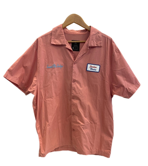 ジョーダン JORDAN UNION×NIKE JORDAN MECHANIC BOWLING SHIRT ユニオン×ナイキジョーダン メカニック ボーリングシャツ  CV1356-685 半袖シャツ ピンク Sサイズ 101MT-4381